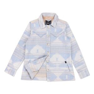 Whiskey Ranch Women’s size Large Light Blue Southwest The Aspen Shirt Jacket